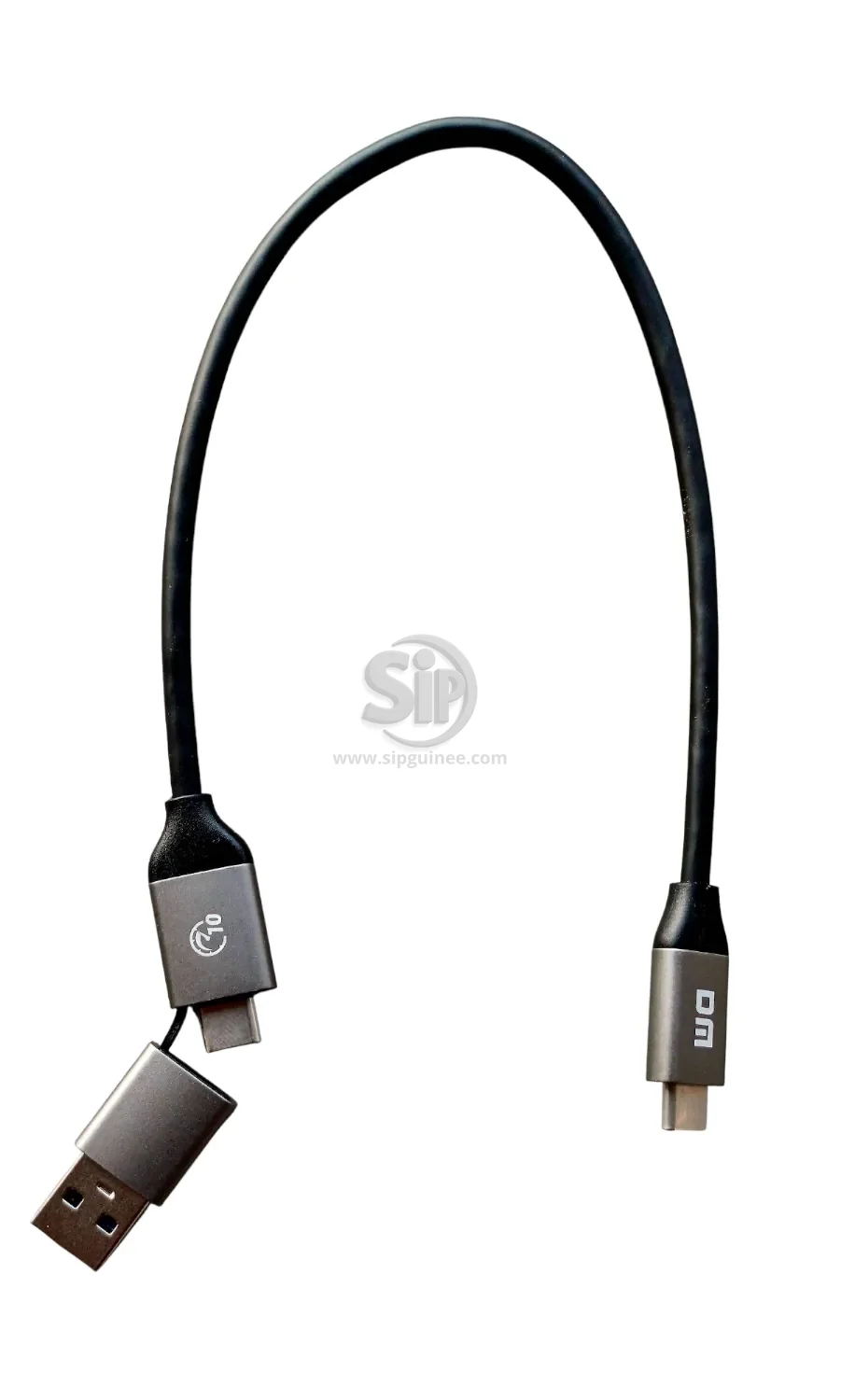 Câble DM AD090 – USB Type-C vers Type-C + USB-A  35 cm  Charge & Data