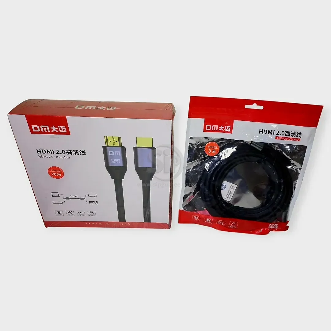 Câble HDMI DM Actif 2.0 | Transmission 4K 60Hz sans perte de signal sur longue distance