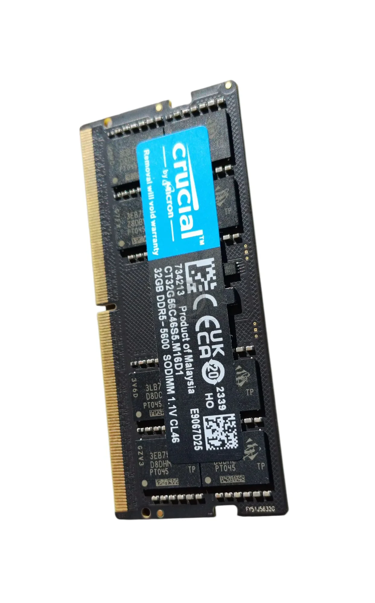 Mémoire RAM Crucial 32 Go DDR5 5600 MHz SO-DIMM | PC5-44800