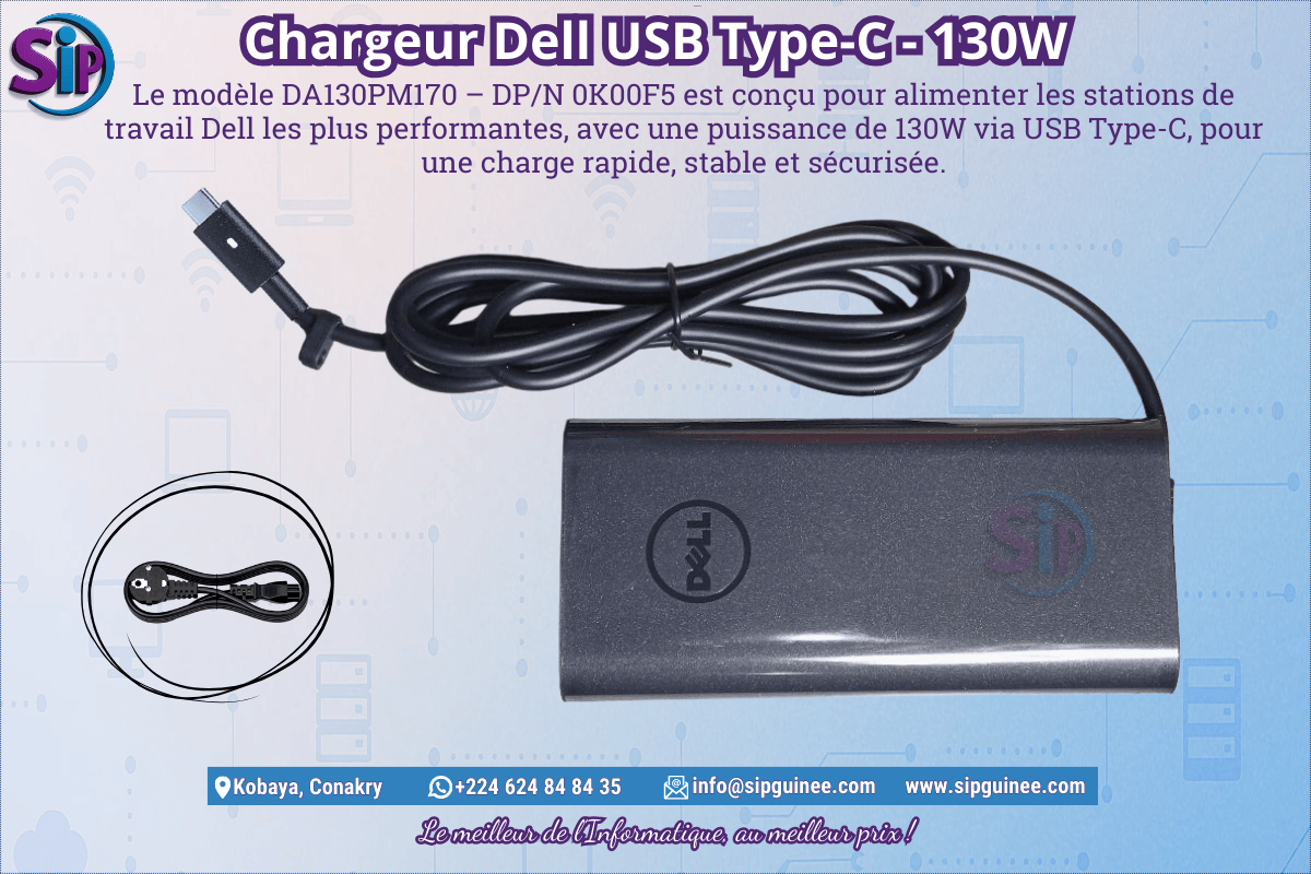 Chargeur Dell USB Type-C 130W