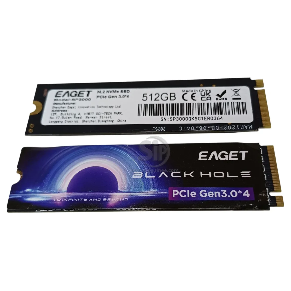 SSD NVMe EAGET SP3000 – 512 Go (PCIe 3.0 x4, M.2 2280)