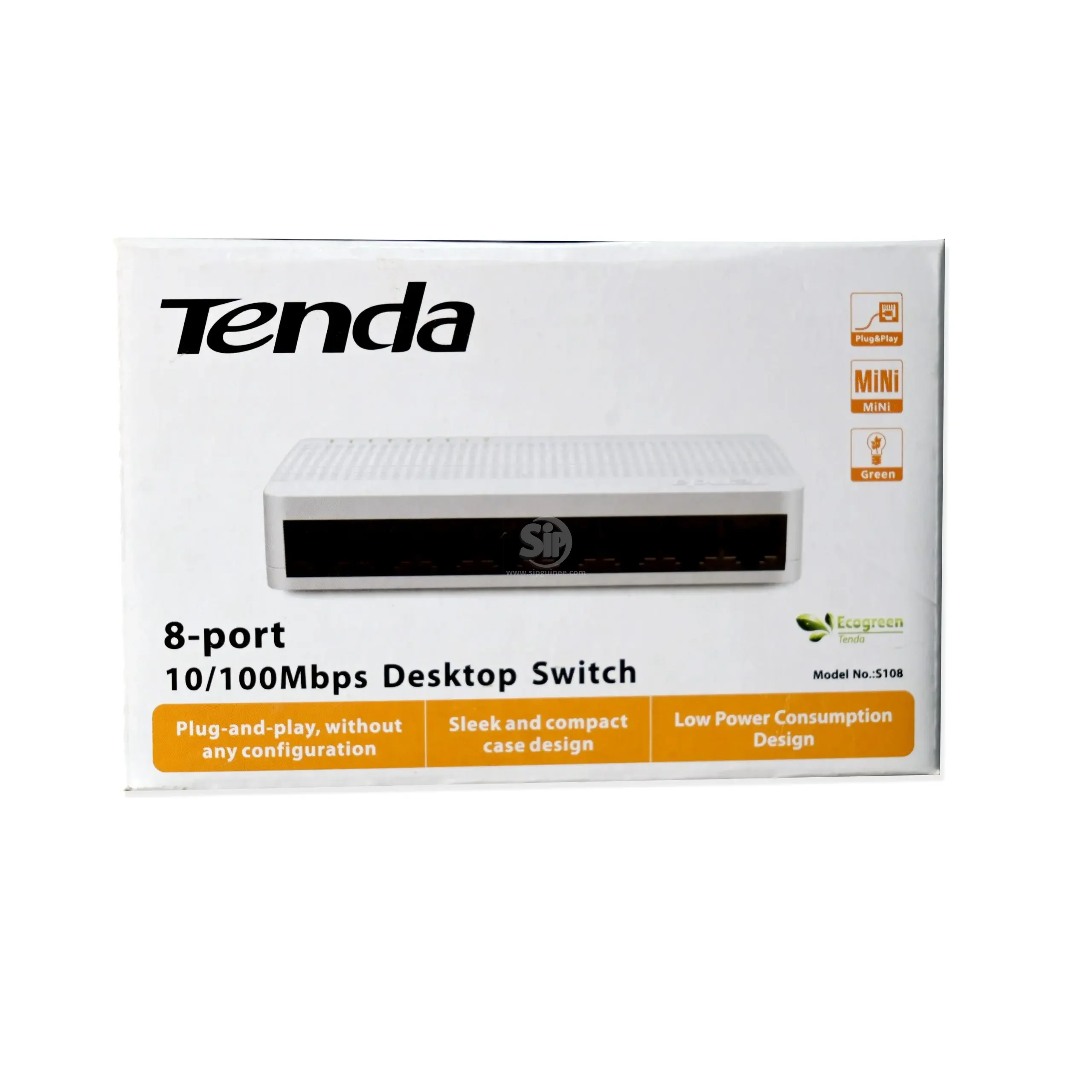 Switch Tenda S108  8 Ports Fast Ethernet  Plug & Play  Compact & Économique