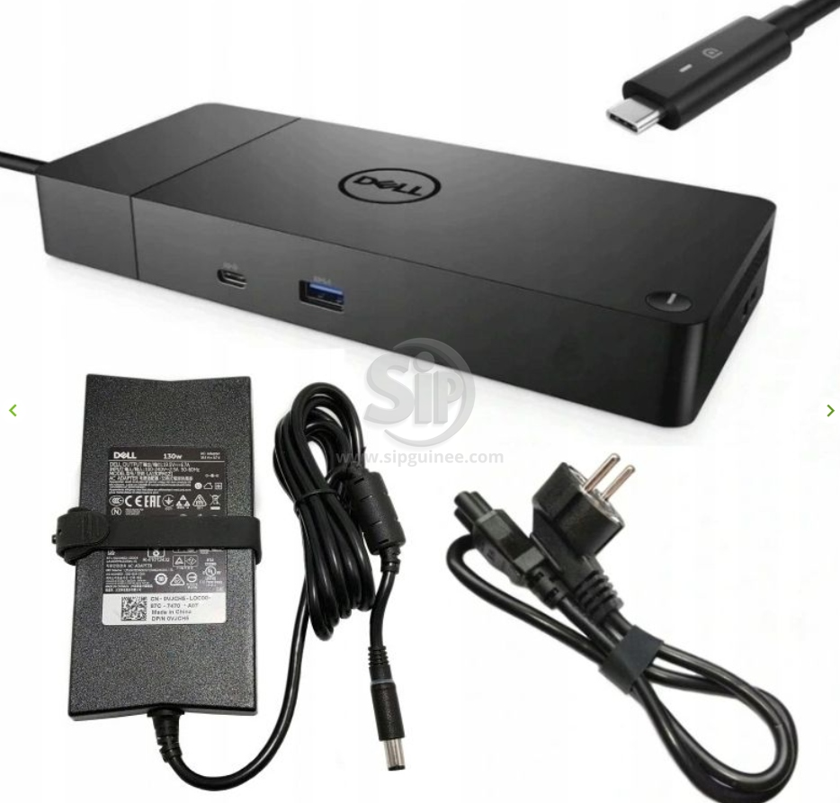 Station d’accueil Dell WD19S – 130W | Dock USB-C neuf avec chargeur Dell inclus