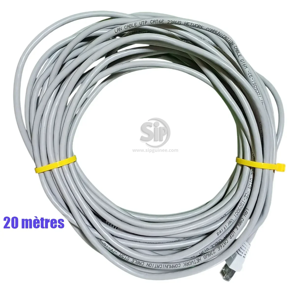 Câble réseau Préfabriqué – UTP Cat 6e 23 AWG avec Connecteurs FTP Cat 6 EZ 1U et Manchon - Variante