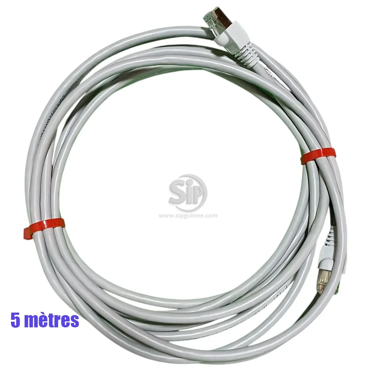 Câble réseau Préfabriqué – UTP Cat 6e 23 AWG avec Connecteurs FTP Cat 6 EZ 1U et Manchon - Variante