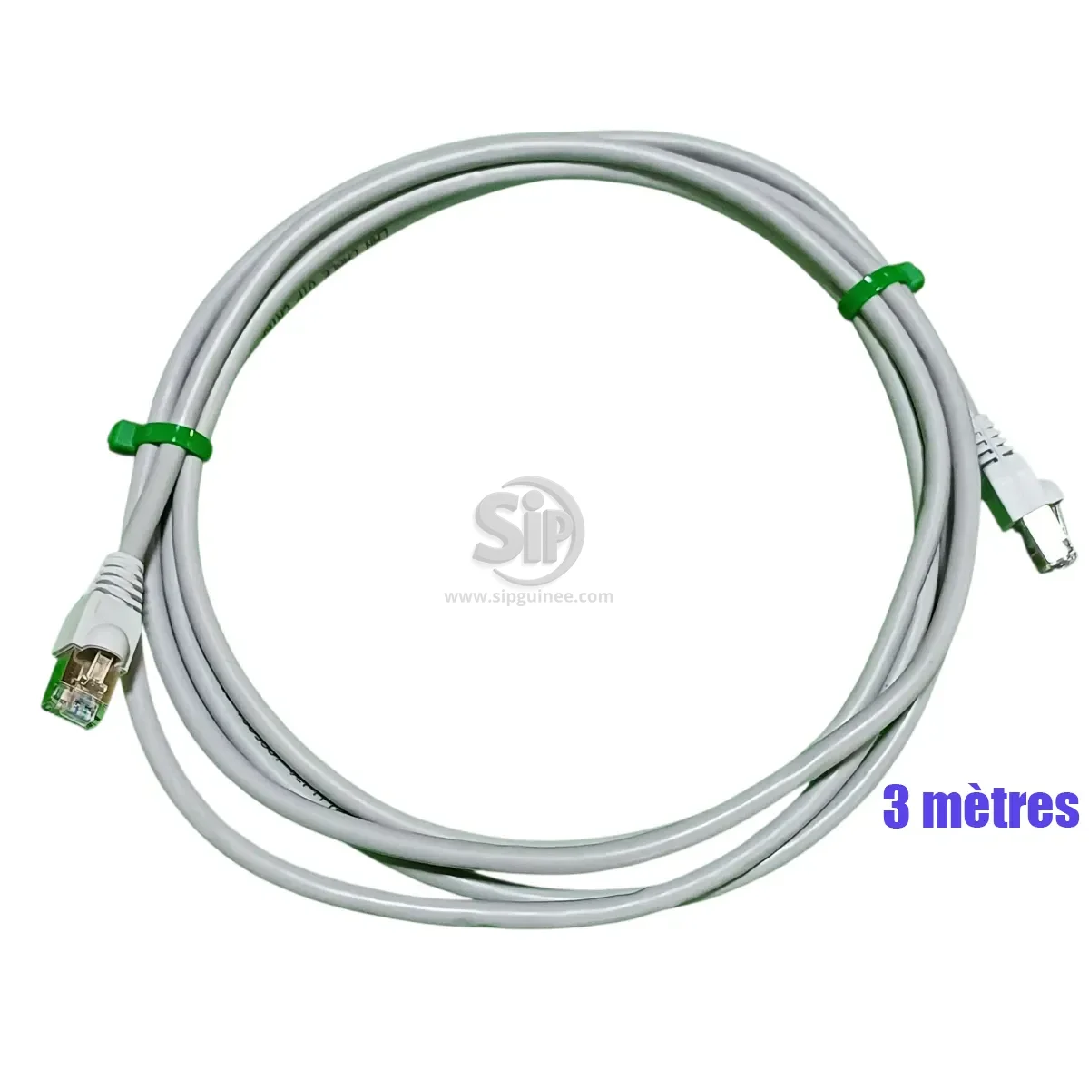 Câble réseau Préfabriqué – UTP Cat 6e 23 AWG avec Connecteurs FTP Cat 6 EZ 1U et Manchon - Variante