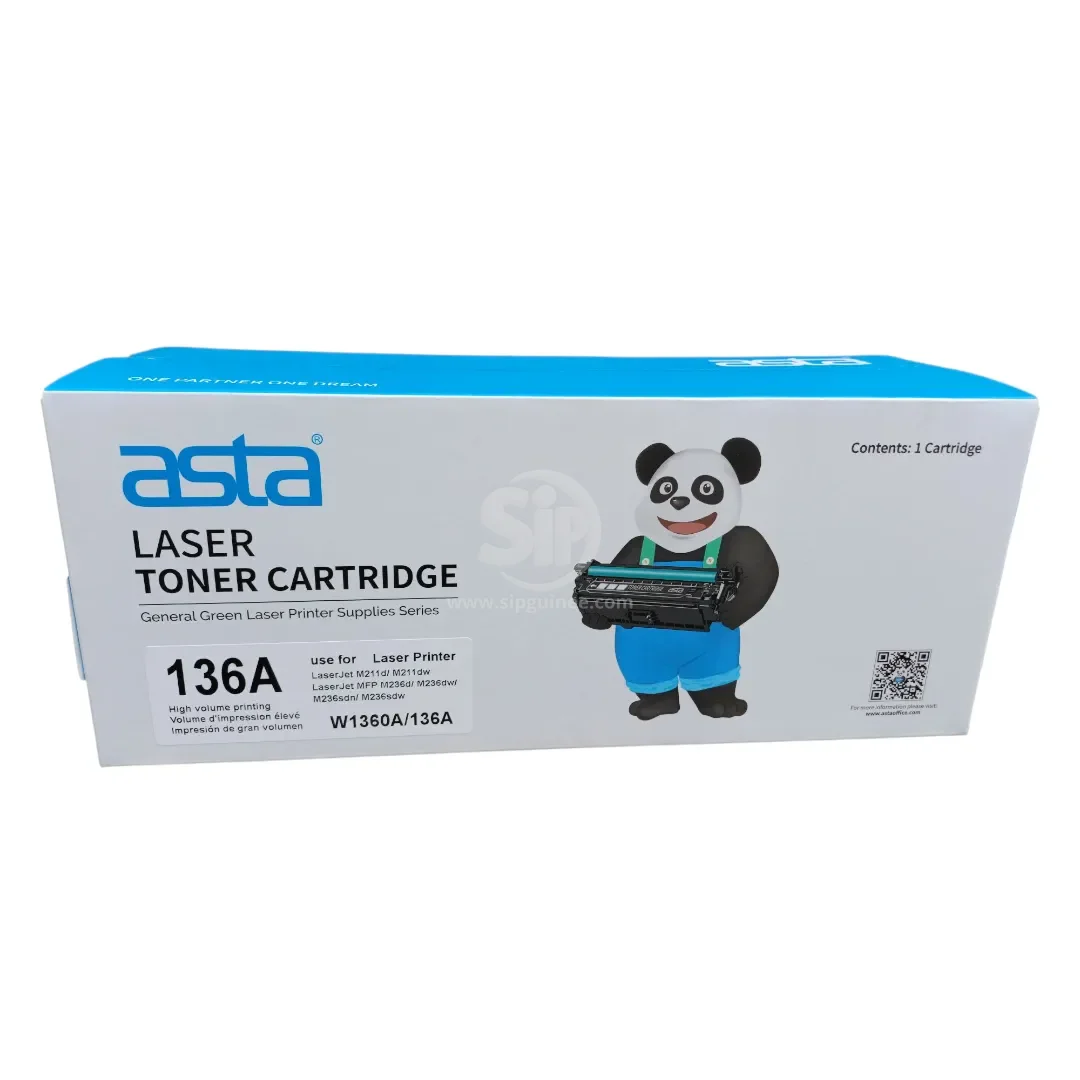 Cartouche de toner ASTA 136A (W1360A) – Compatible HP LaserJet M211 / MFP M236  Noir  1100 pages