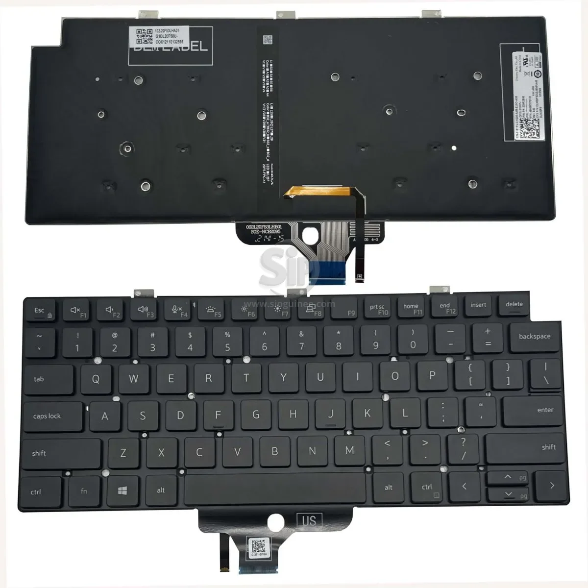 Clavier Rétroéclairé Dell Latitude 5320 – Référence SN2005B-RF R02 – Layout US (QWERTY)