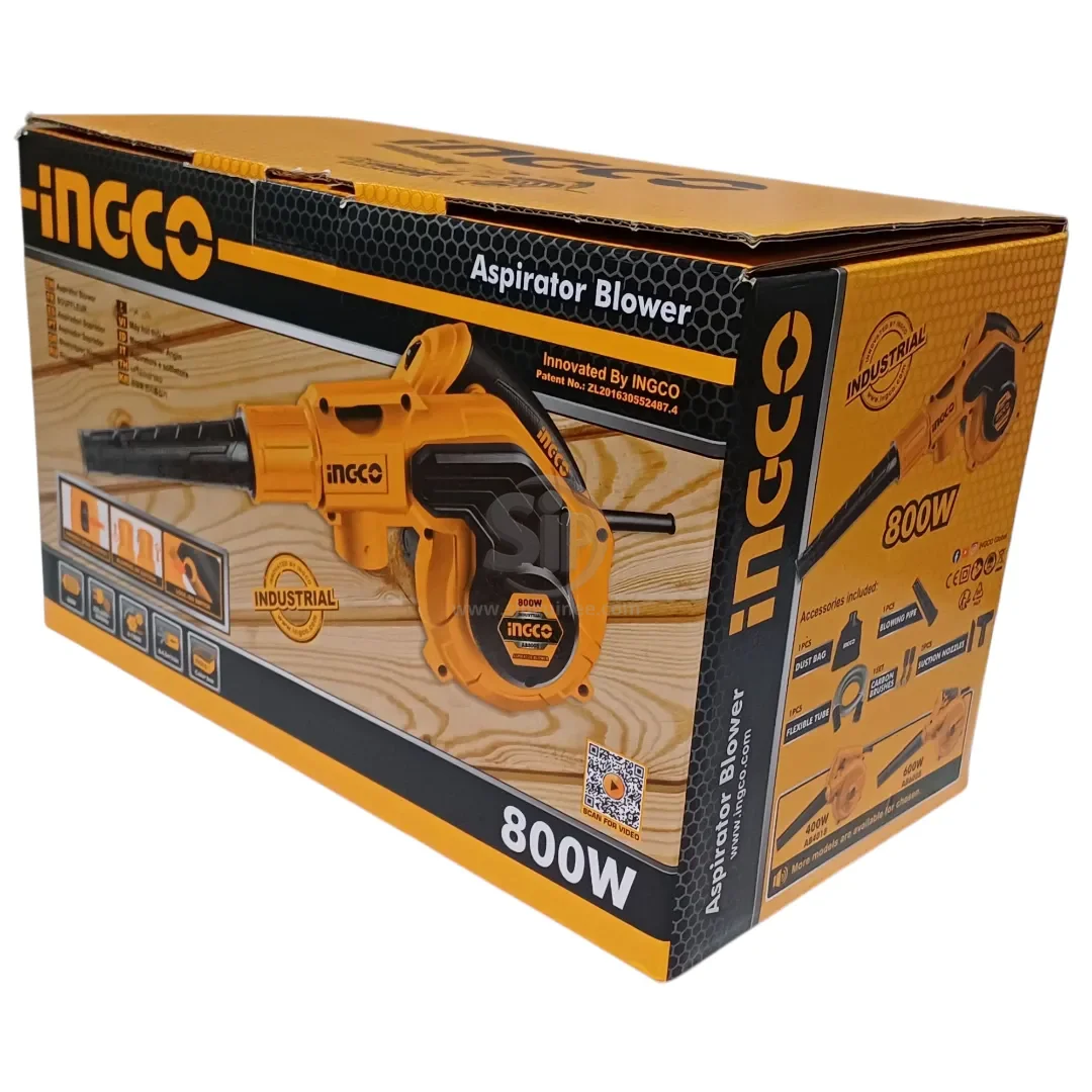 INGCO AB8008 – Souffleur-Aspirateur Électrique 800W quasi-neuf  Accessoires complets