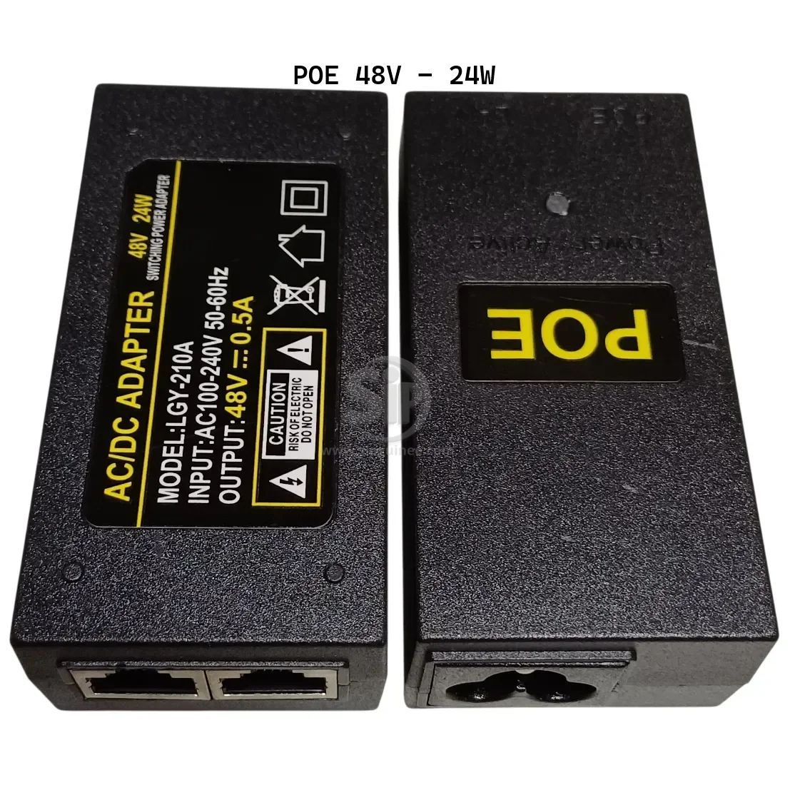 Injecteur PoE 48V 24W LGY‑210A — Injecteur PoE Passif 48V, Ports RJ45 Blindés Cat6, 24W