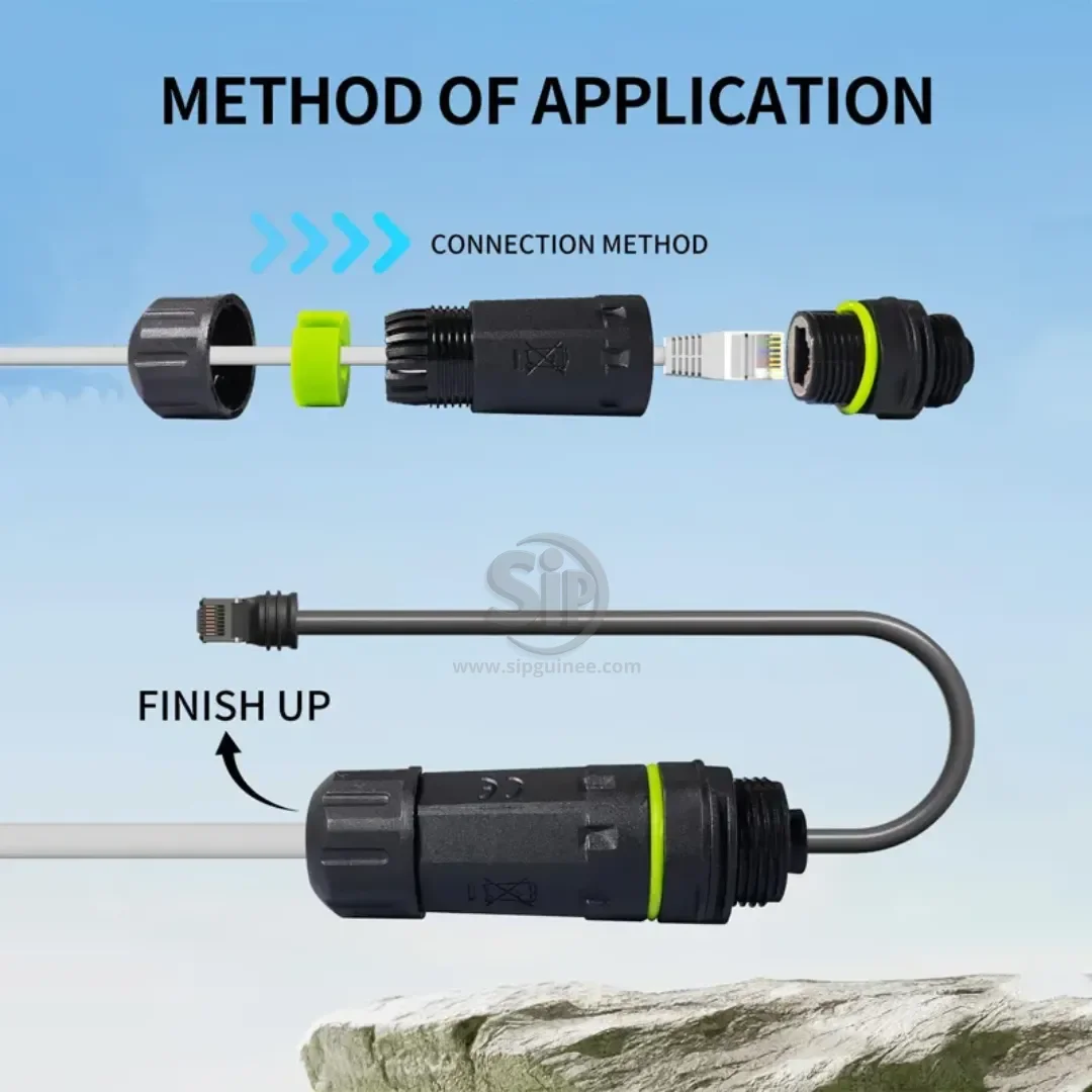 Kit de 2 Coupleurs étanches IP68 Starlink V3/V4 → RJ45 pour antenne et routeur