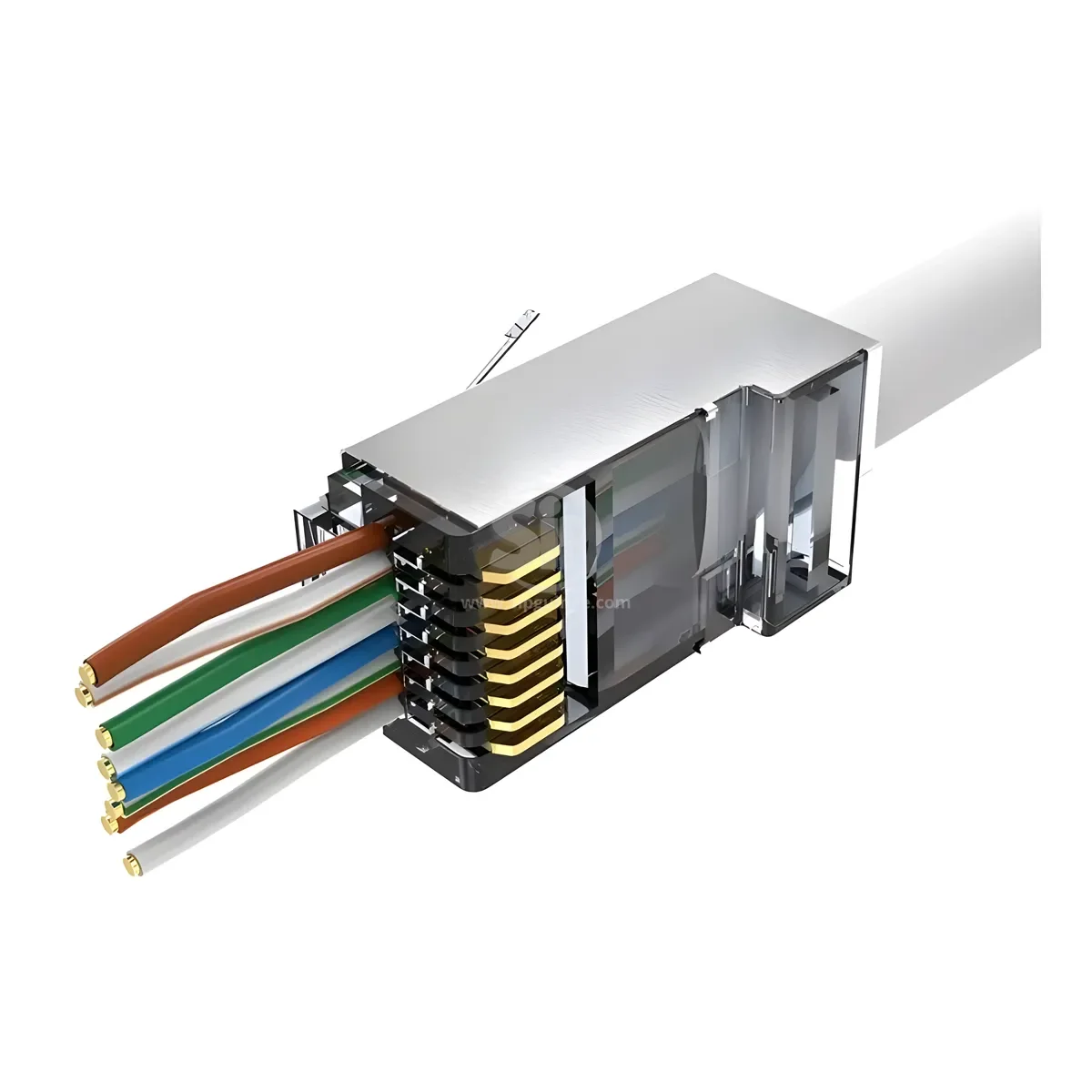 Lot de 100 Connecteurs RJ45 Cat6 FTP EZ 1U | Blindés | Haute performance réseau