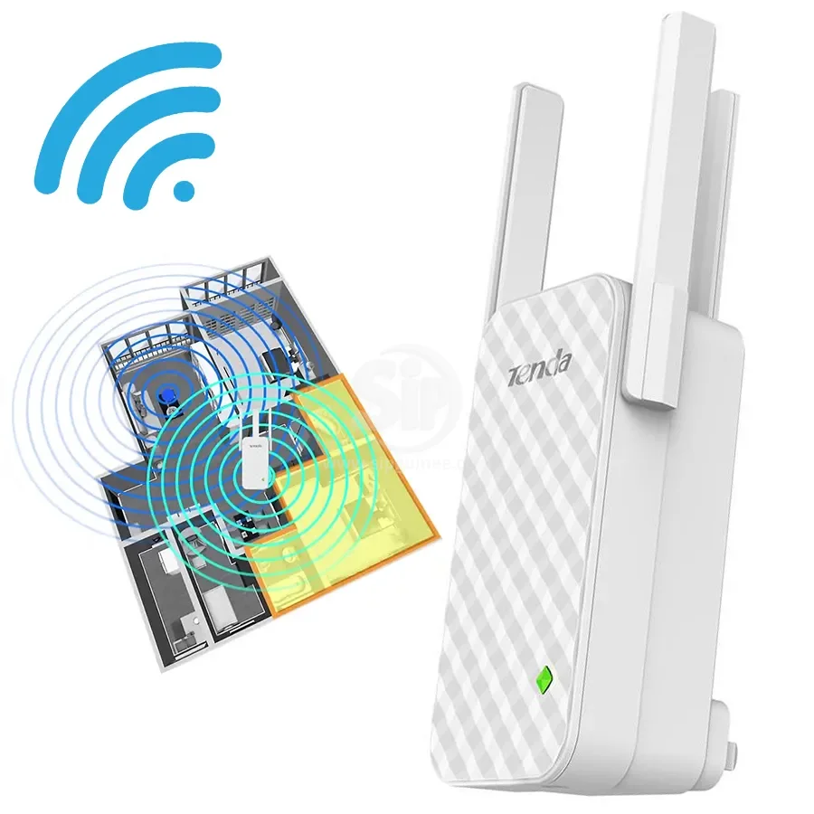 Répéteur Wi-Fi Tenda A12  N300  2,4 GHz  2 Antennes 5dBi  Amplificateur de signal